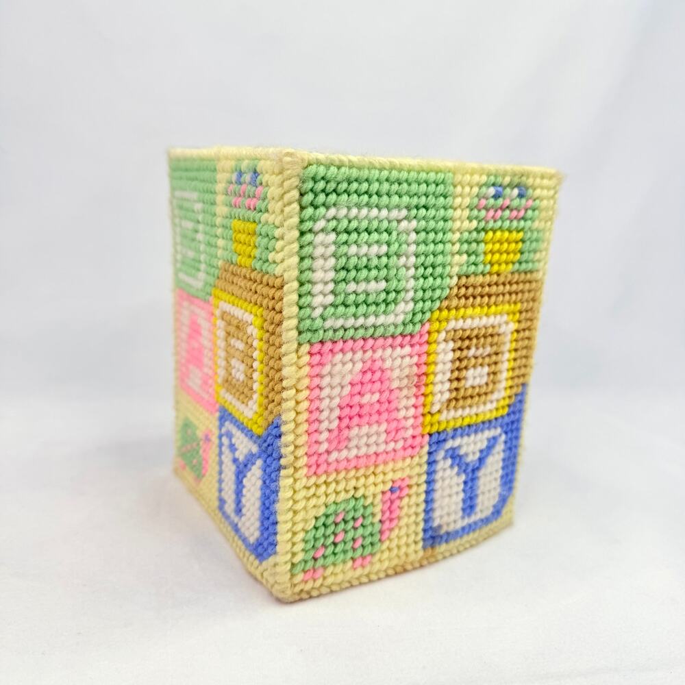Baby Plastic Canvas Tissue Box Holder